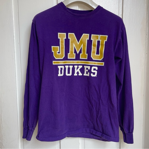 VTG JMU Dukes unisex Long Sleeve Vintage Tee Shirt SZ Small - Picture 1 of 8